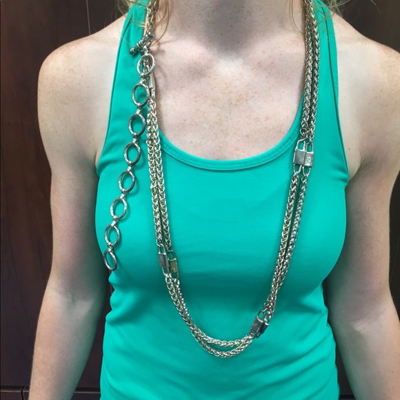 Gorgeous silver toggle chain-link metal belt - Picture 2 of 5